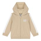 Baby Boys Beige Logo Hooded Tracksuit Gift Set, 1, hi-res