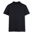 Boys Black logo Polo Shirt, 1, hi-res