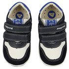 Baby Boys Navy Blue Logo Trainers, 1, hi-res