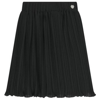 Girls Black Pleated Skirt