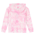 Girls Pink Tie Dye Logo Hooded Top, 1, hi-res