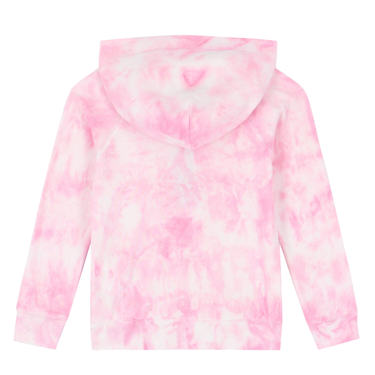 Girls Pink Tie Dye Logo Hooded Top, 1, hi-res image number null