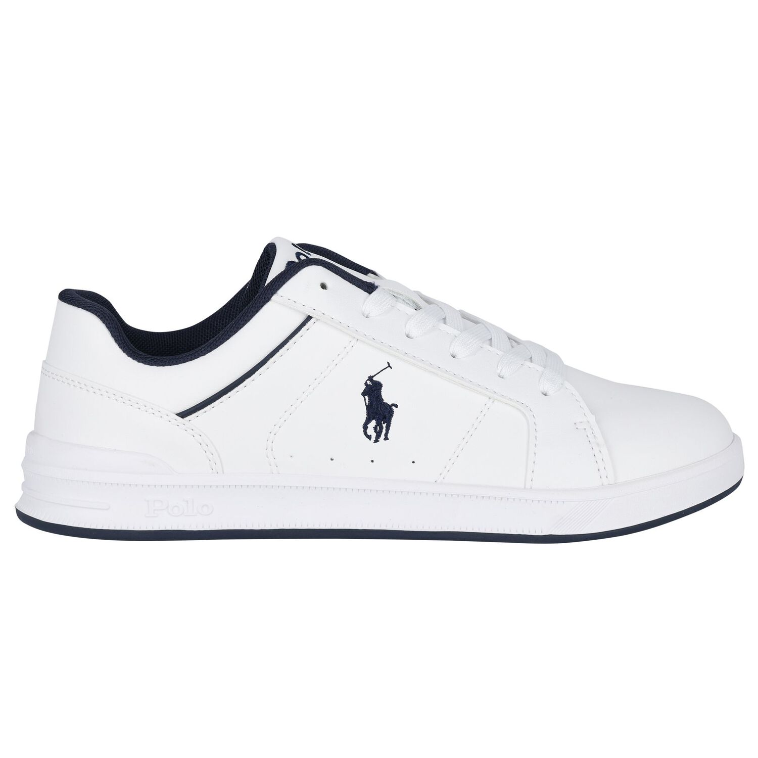 Boys White Logo Trainers, 1, hi-res