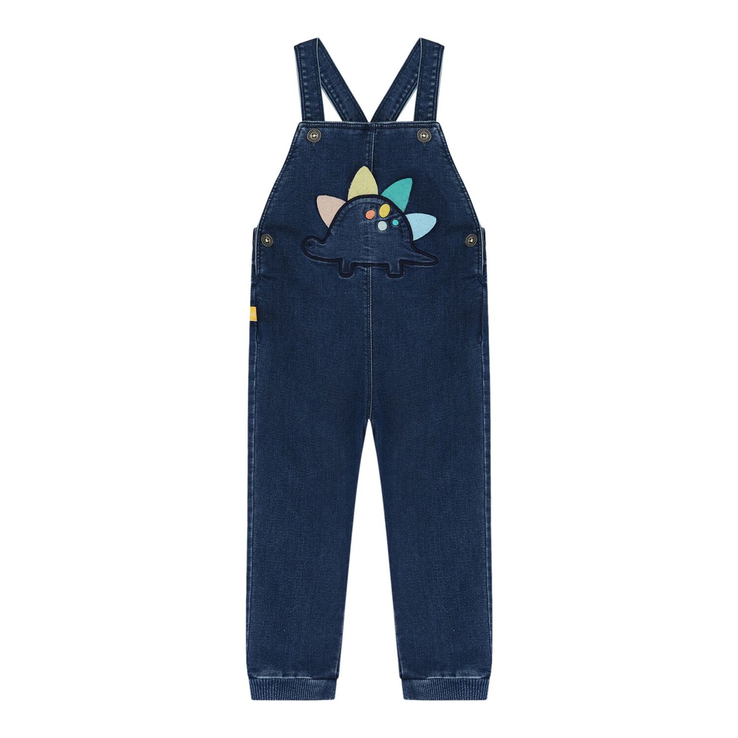 Baby Boys Yellow & Blue Denim Dungaree Set, 1, hi-res