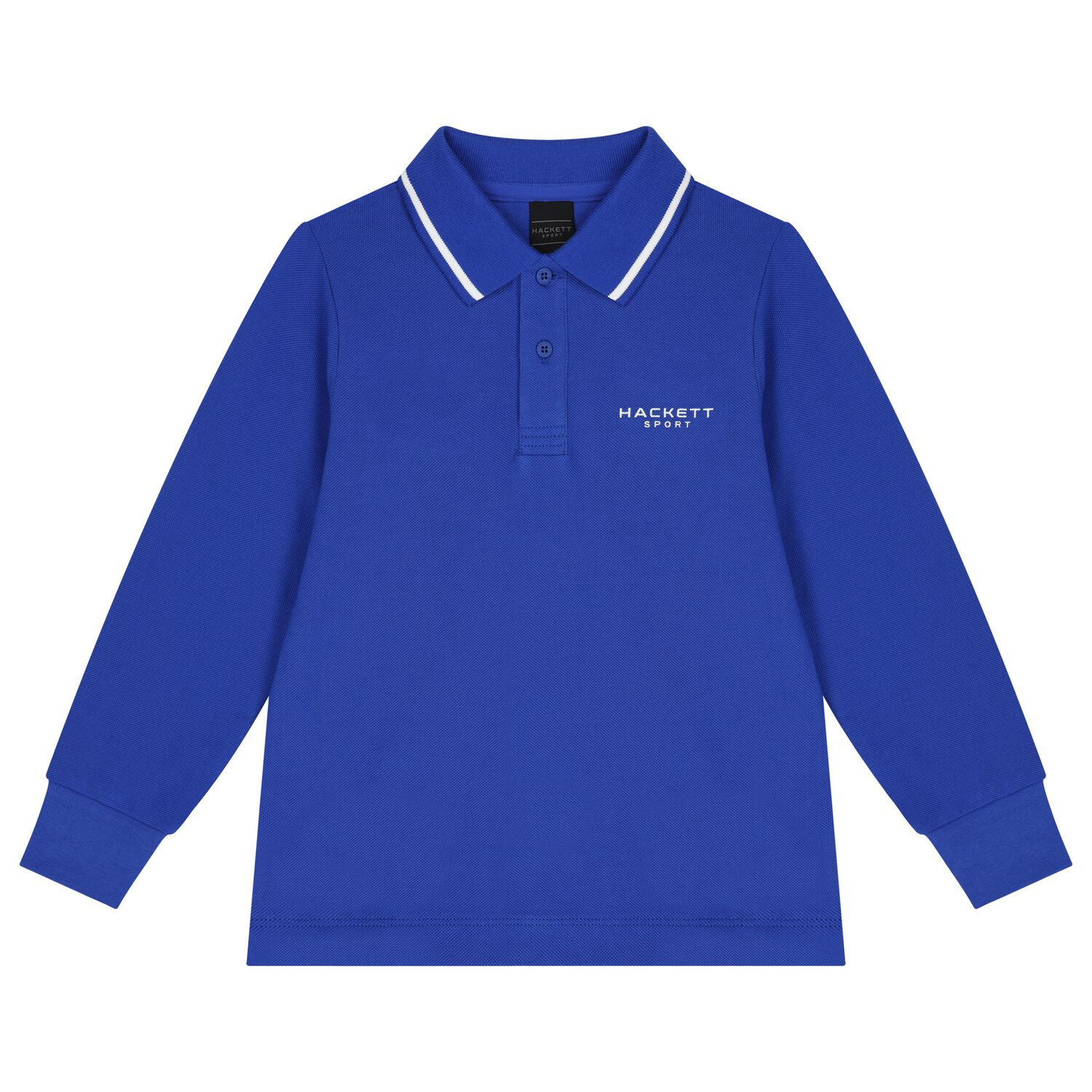 Boys Blue Logo Polo Shirt, 1, hi-res