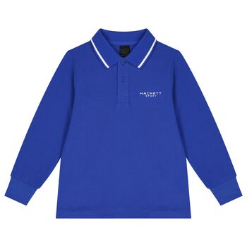 Boys Blue Logo Polo Shirt