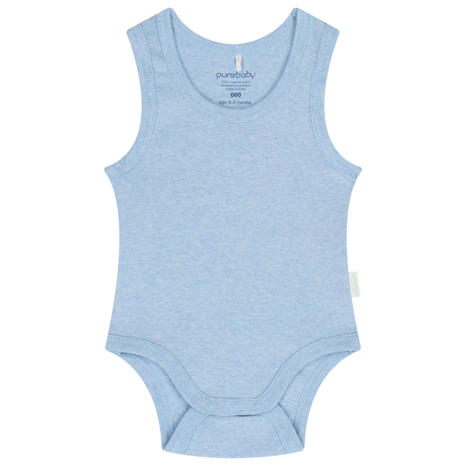 Baby Boys Blue & White Bodysuits ( 2-Pack ), 1, hi-res image number null
