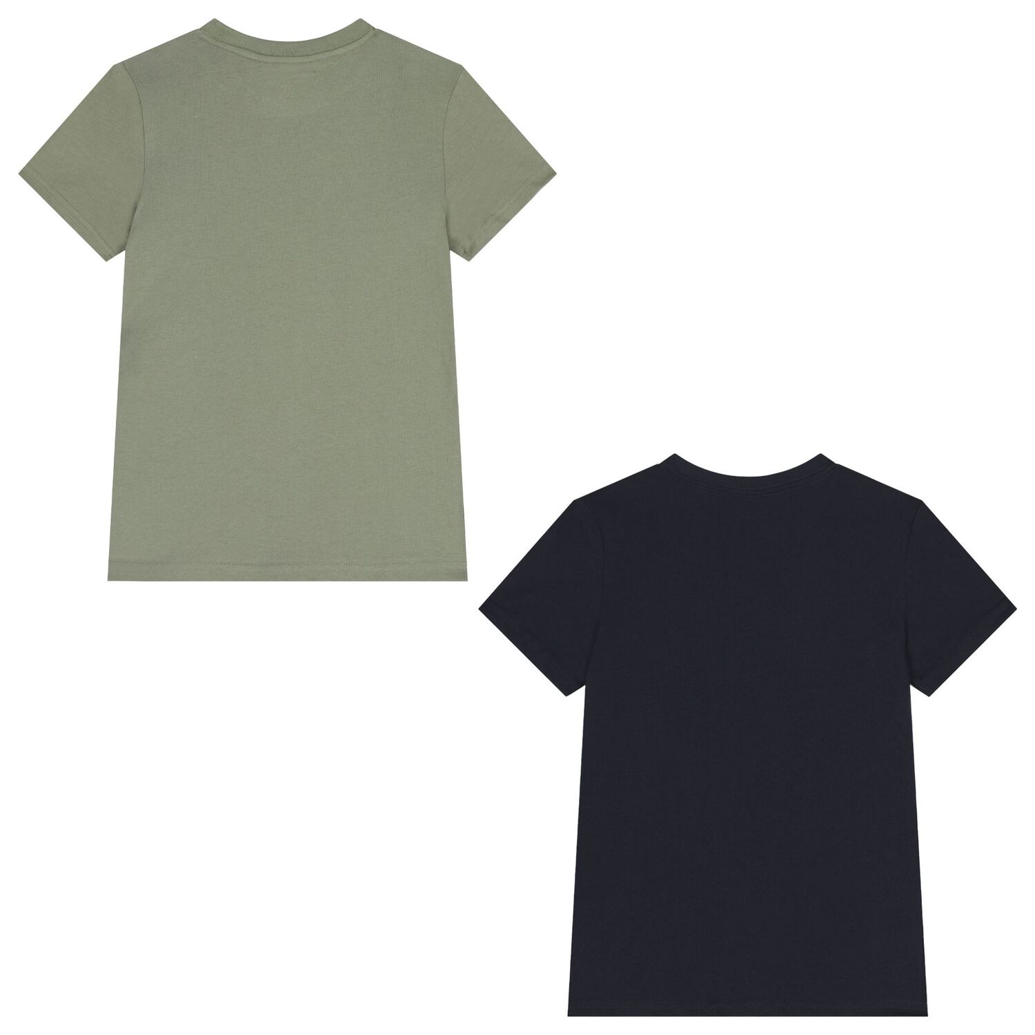 Boys Green & Navy Blue Cotton Logo T-Shirts ( 2-Pack ), 5, hi-res image number null