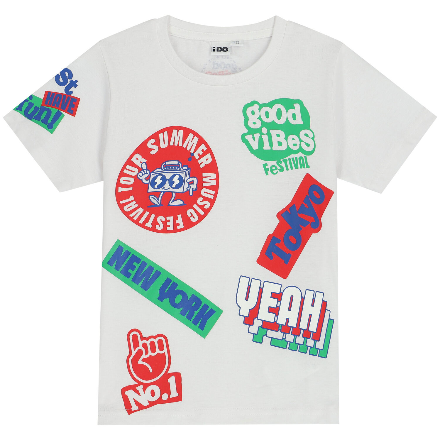 Boys White T-Shirt, 2, hi-res