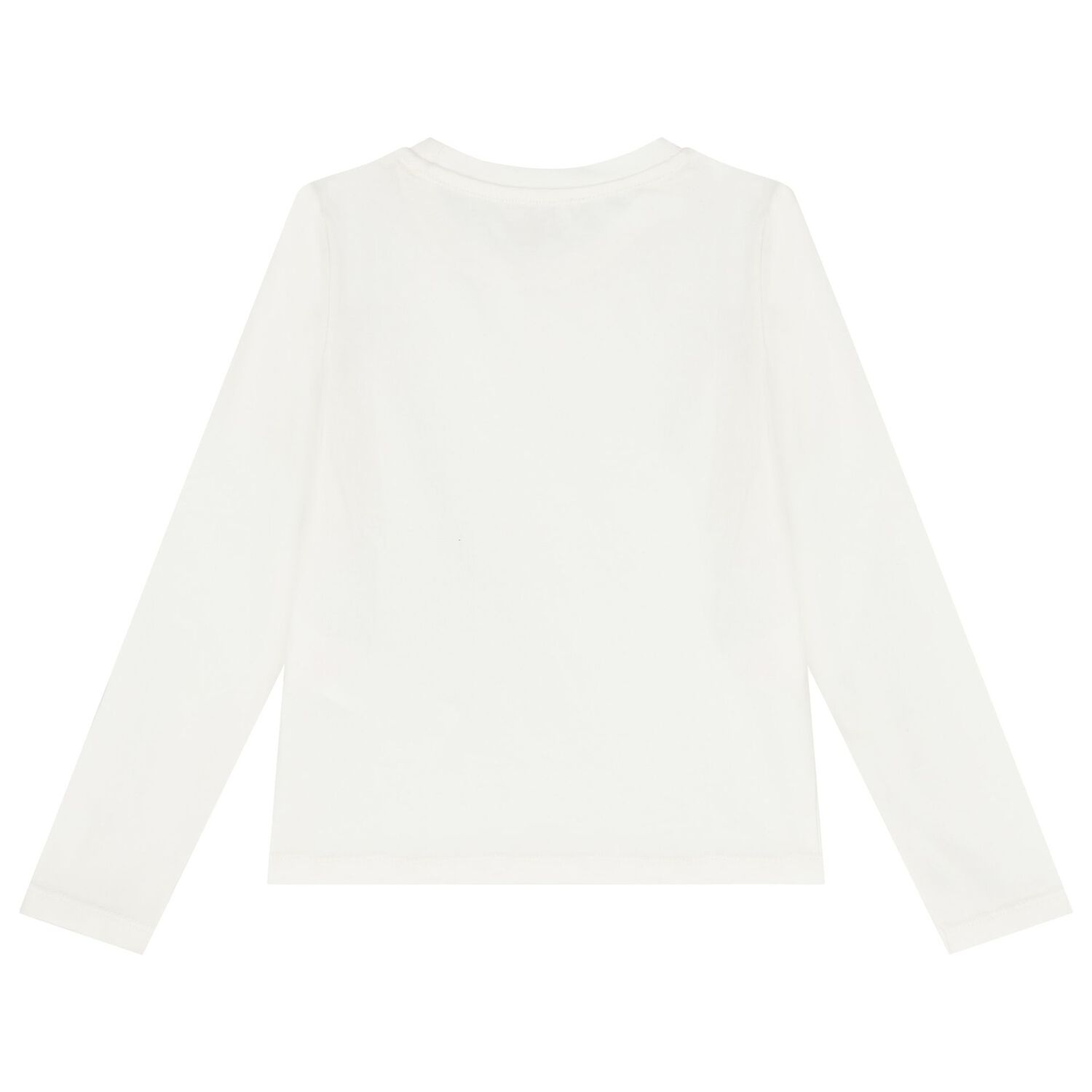 Girls Ivory Logo Long Sleeve Top, 1, hi-res image number null