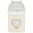 Beige & White Teddy Bear Logo Baby Nest, 1, hi-res