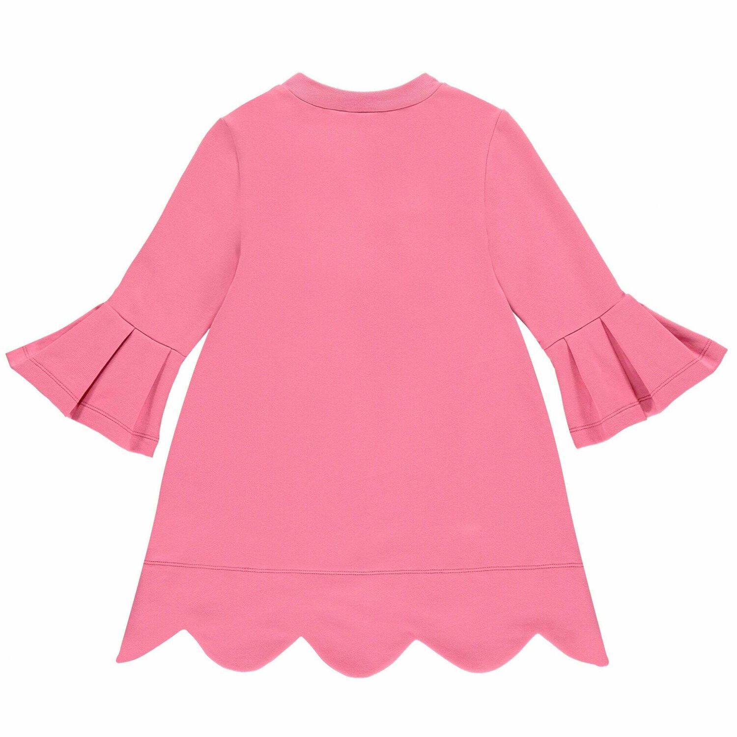 Girls Pink Cotton Dress, 1, hi-res