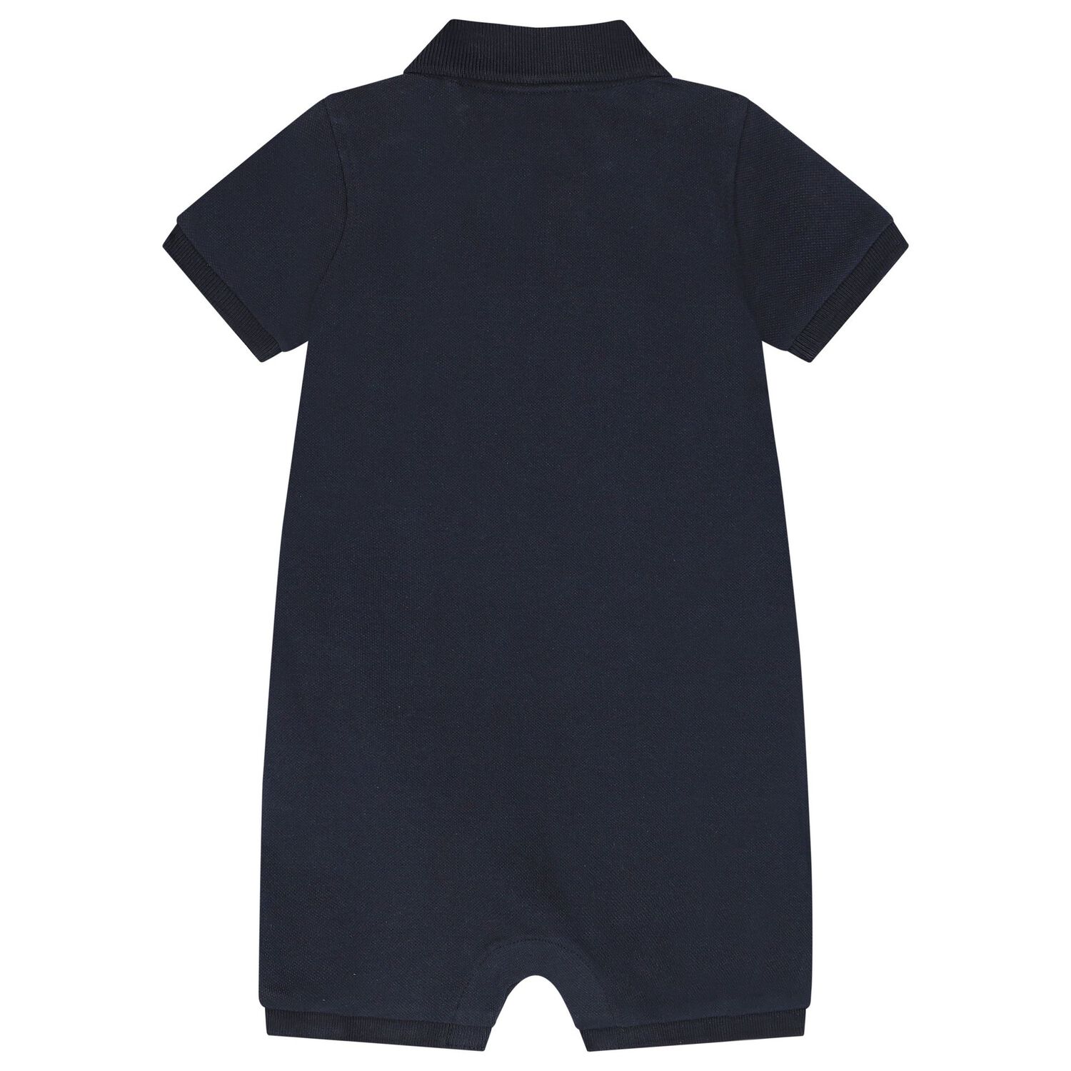 Baby Boys Navy Blue Logo Polo Romper, 1, hi-res