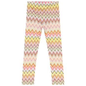 Girls Multi-Colored Zig Zag Leggings