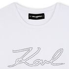 Girls White Logo T-Shirt, 2, hi-res