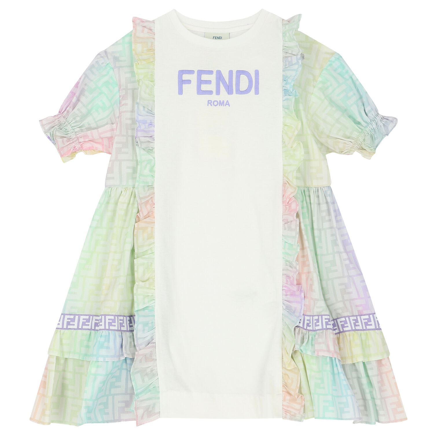 Girls Multi-Colored Logo Dress, 1, hi-res image number null