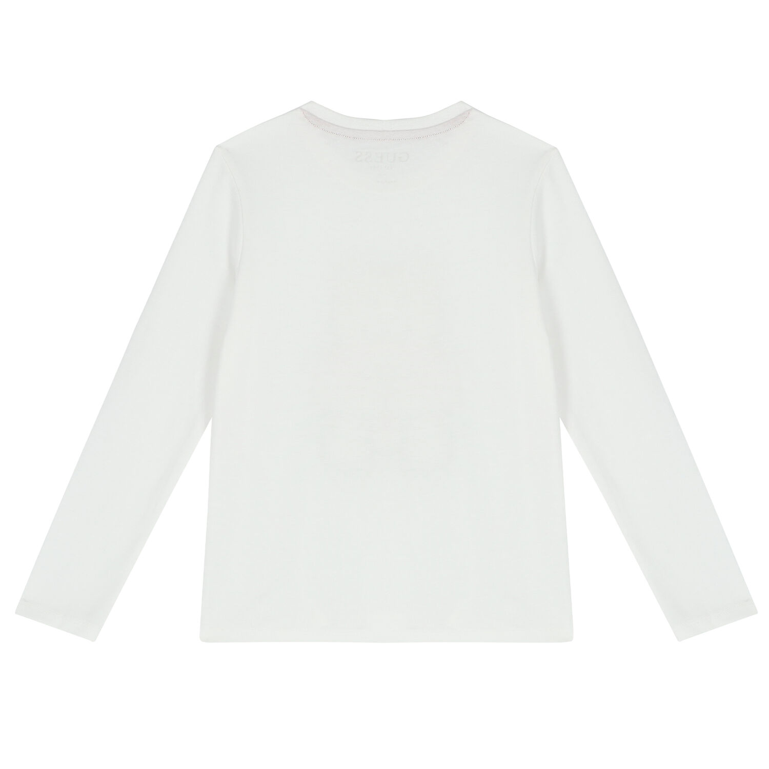 Boys White Teddy Logo Long Sleeve Top, 1, hi-res