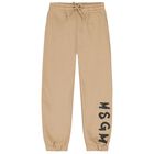 Beige Logo Joggers, 2, hi-res