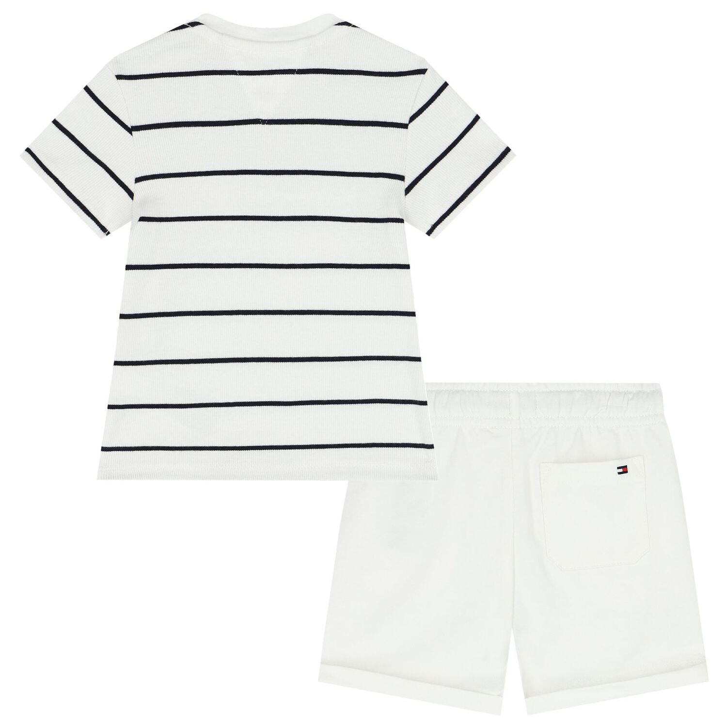 Baby Boys White Logo Shorts Set, 1, hi-res image number null