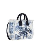 Girls White & Blue Vanity Jungle Mini Handbag ( 22cm ), 1, hi-res