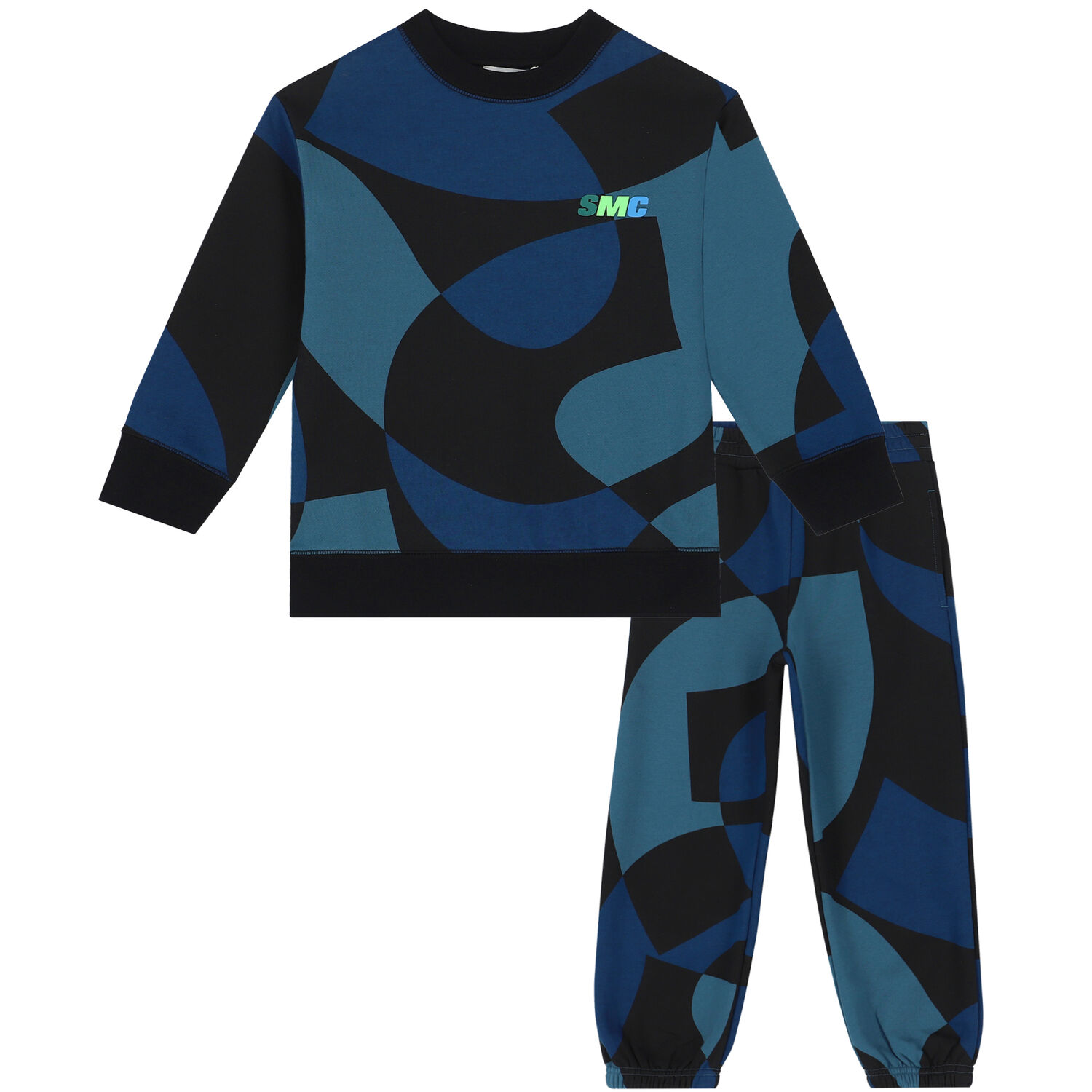 Boys Black & Blue Logo Tracksuit, 1, hi-res
