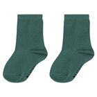 Baby Boys Green, Navy Blue & Ivory Socks (3 Pack), 1, hi-res
