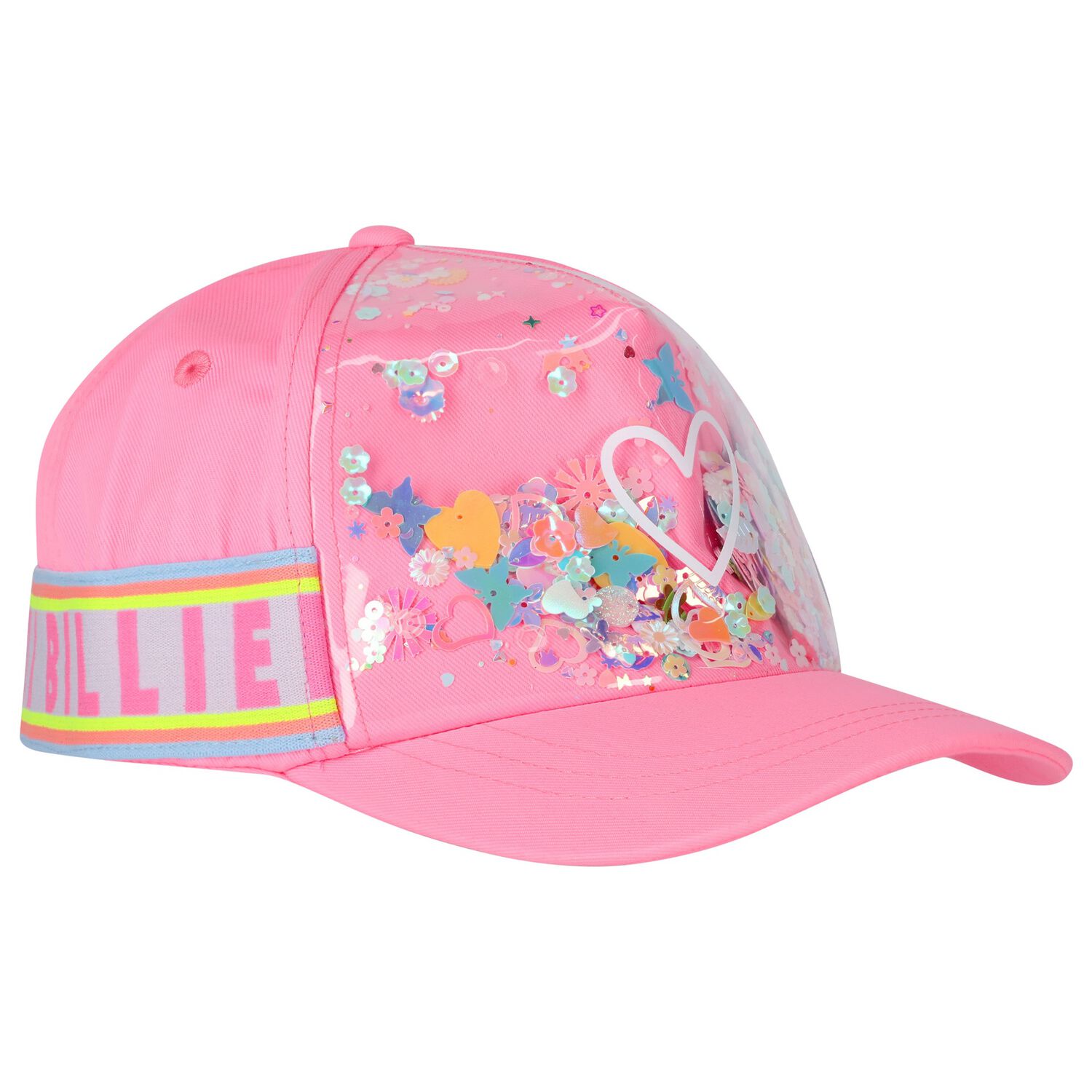 Girls Pink Logo Cap, 1, hi-res