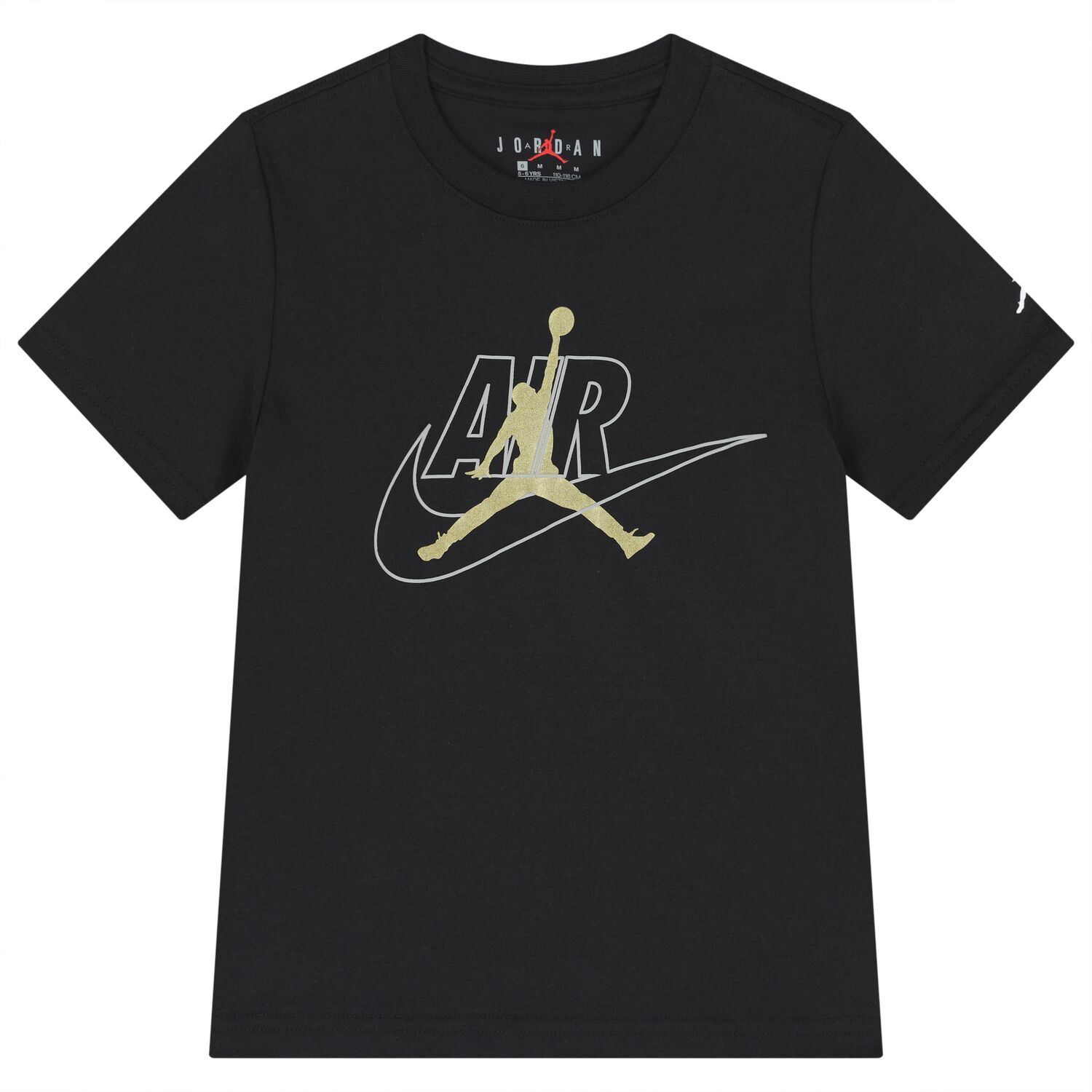 Boys Black Jordan Logo T-Shirt, 2, hi-res