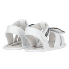 White Teddy Bear Baby Sandals, 1, hi-res