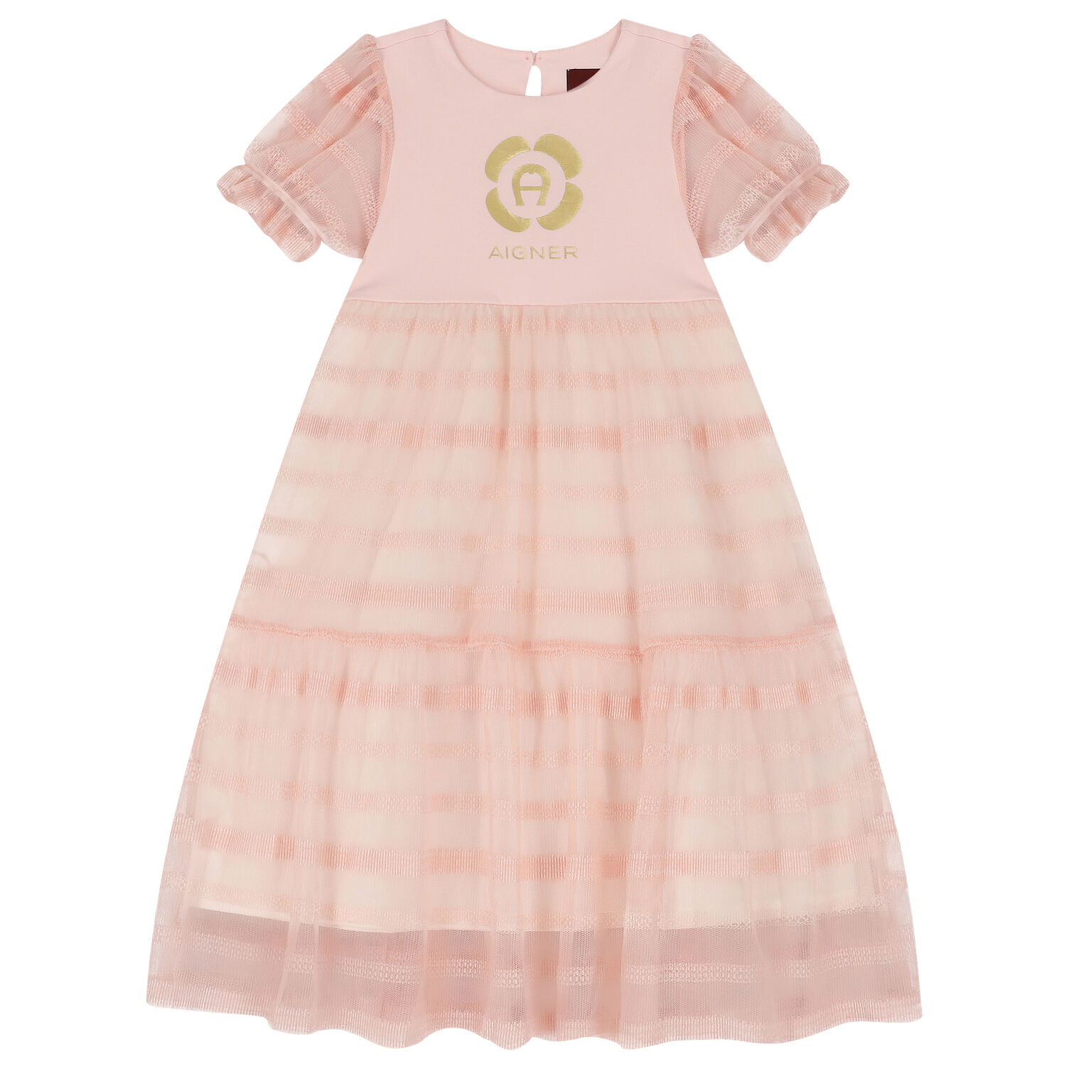 Girls Pink Logo Dress, 1, hi-res