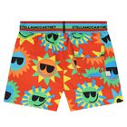 Younger Boys Red Sun Swim Shorts, 1, hi-res