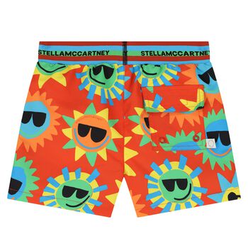 Younger Boys Red Sun Swim Shorts