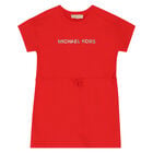 Girls Red Logo Dress, 2, hi-res