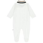 Baby Boys White Logo Babygrow Gift Set, 1, hi-res