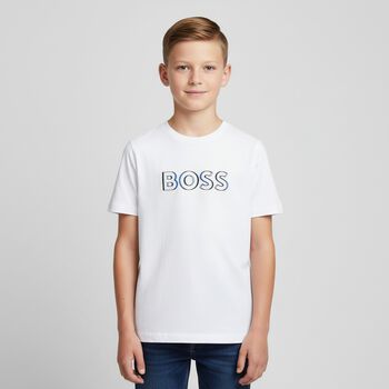 Boys White Logo T-Shirt