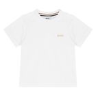 Younger Boys White & Navy Blue Shorts Set, 1, hi-res