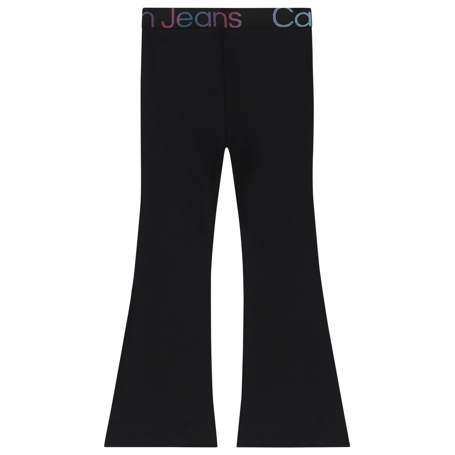 Girls Black Logo Leggings, 1, hi-res