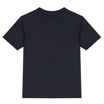 Boys Navy Blue Logo T-Shirt