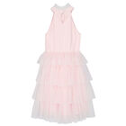 Girls Pink Tulle Dress, 1, hi-res