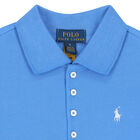 Girls Blue Logo Polo Dress, 3, hi-res