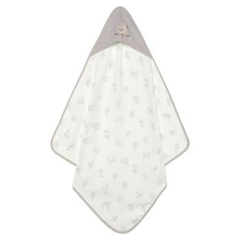 White & Grey  Hooded Towel 