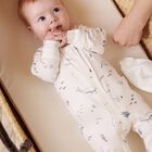 Baby Boys White & Blue Babygrows ( 4 Pack ), 5, hi-res