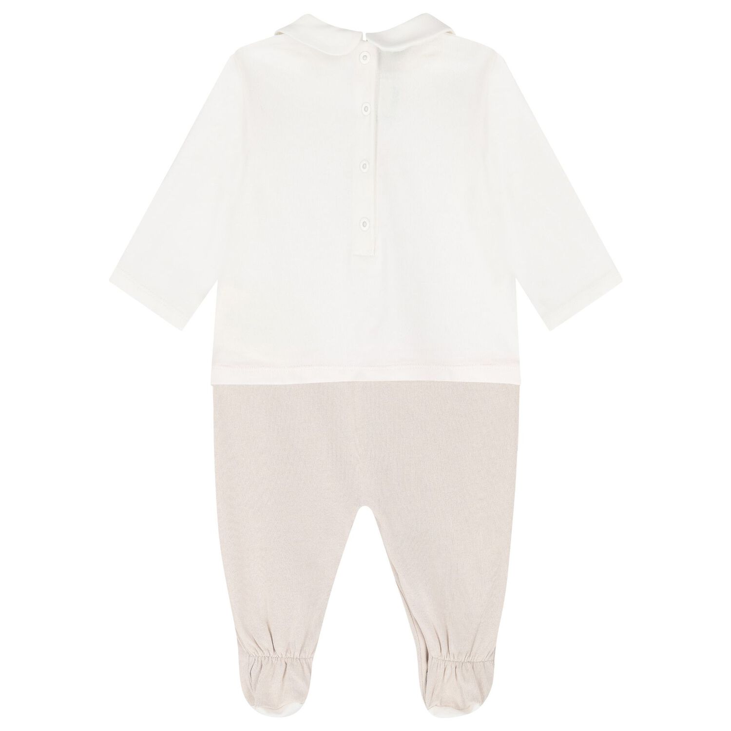 White & Beige Logo Babygrow Gift Set, 3, hi-res