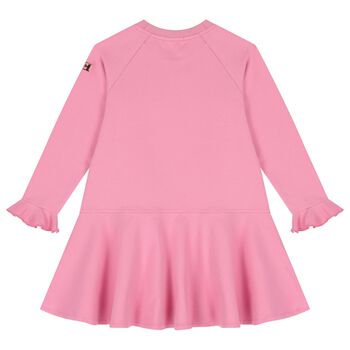 Girls Pink Logo Dress
