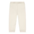 Baby Girls Beige Patchwork Bear Tracksuit, 1, hi-res