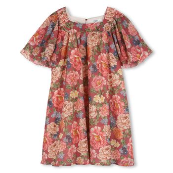  Girls Mini Me Pink Floral Dress