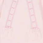 Baby Girls Pink Embroidered Babygrow, 1, hi-res