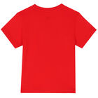 Boys Red Trefoil Logo T-Shirt, 3, hi-res