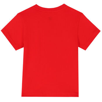 Boys Red Trefoil Logo T-Shirt