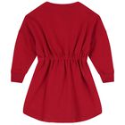 Girls Red Logo Dress, 1, hi-res